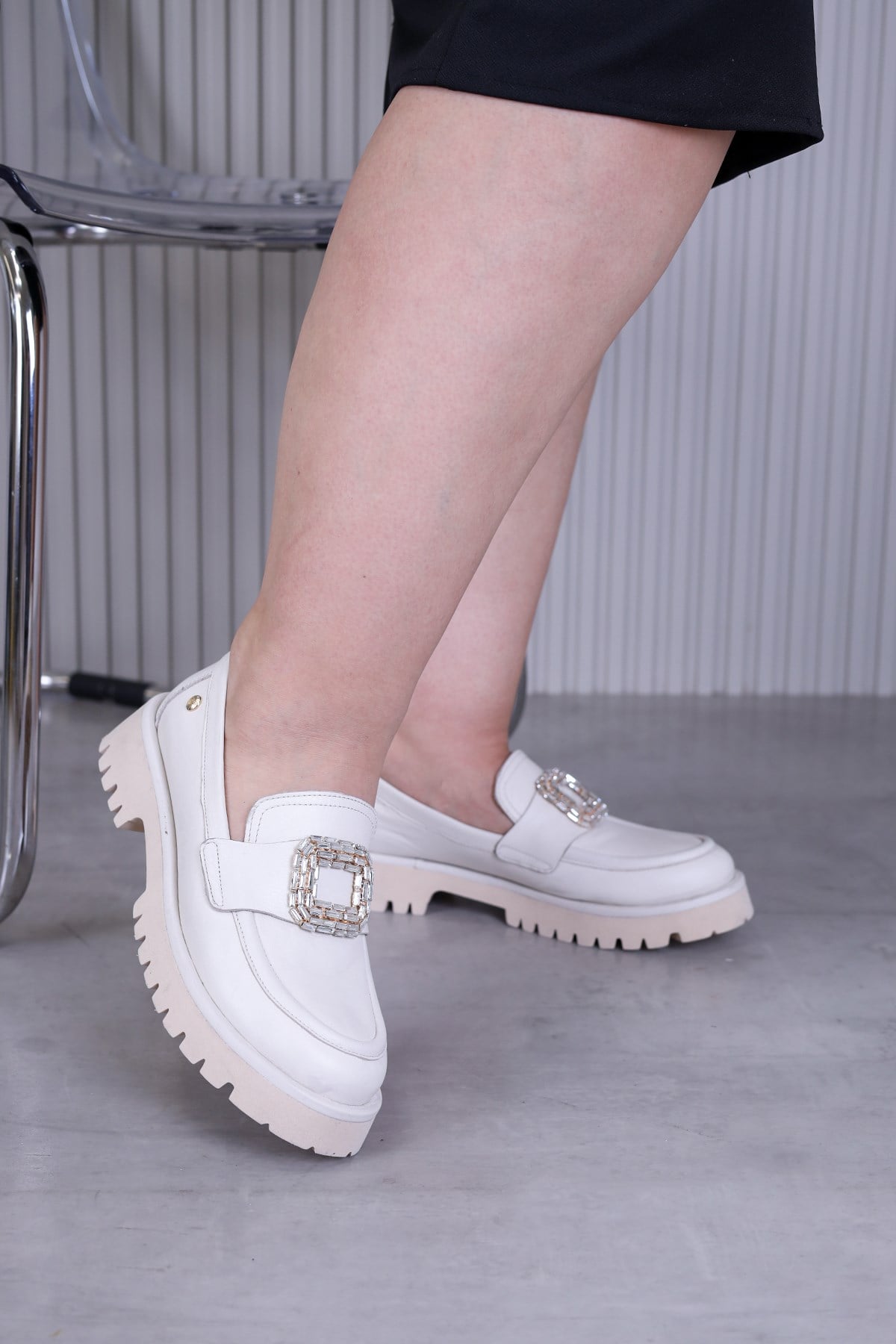 m3640 model mammamia marka 3 cm taban yeni sezon orjinal deri babet loafer TEN