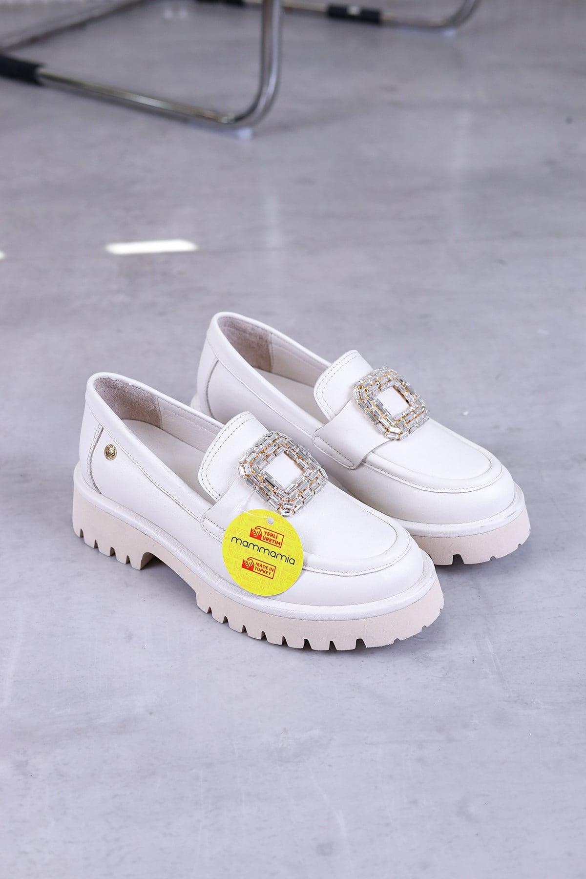 m3640 model mammamia marka 3 cm taban yeni sezon orjinal deri babet loafer TEN
