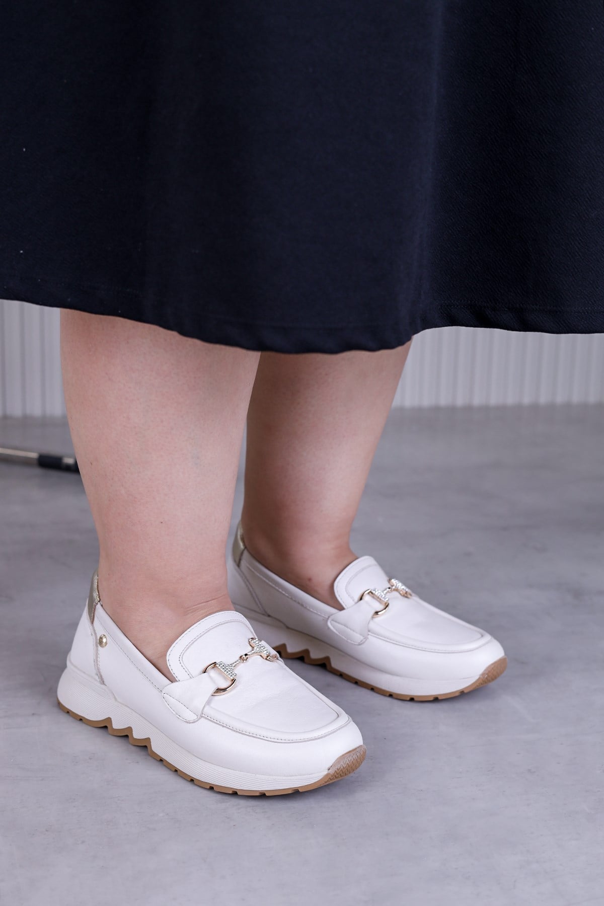 m3975 model mammamia marka 3 cm dolgu taban yeni sezon orjinal deri babet loafer TEN