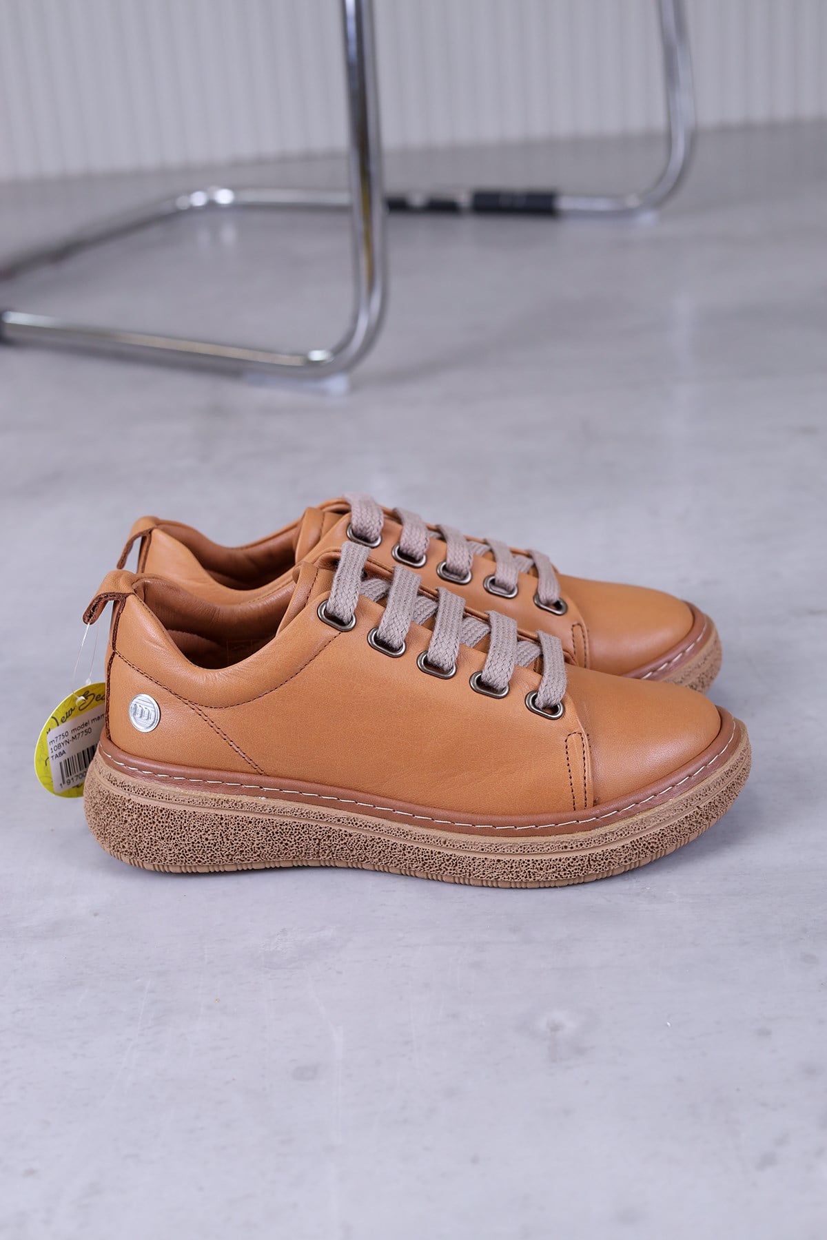 m7750 model mammamia marka 3 cm tabanlı yeni sezon orjinal deri spor ayakkabı TABA