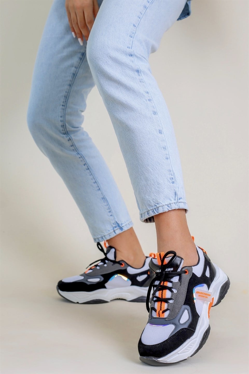 Mello Model Yeni Sezon Sneakers Spor Ayakkabi Siy.bey