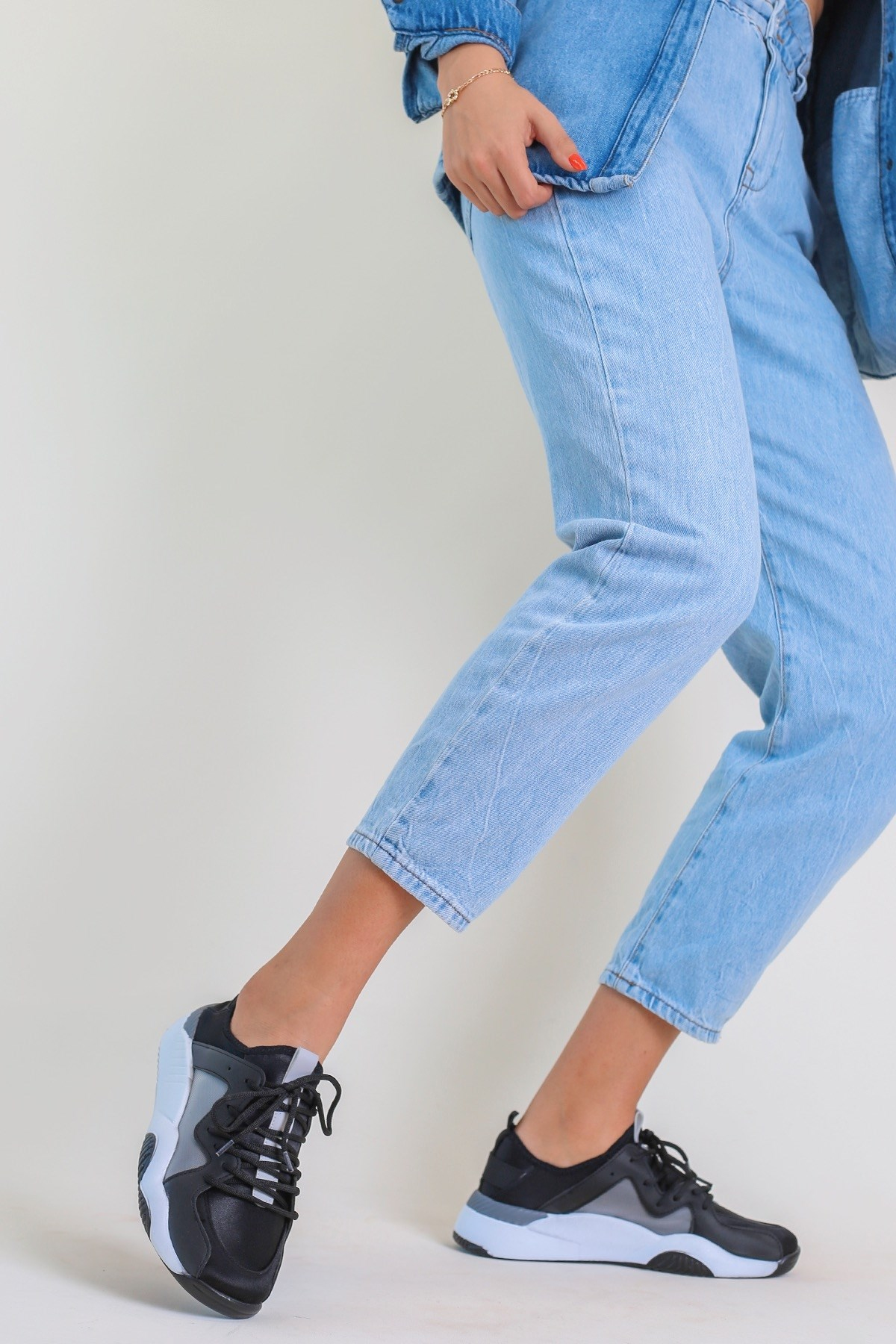 Millie Model Yeni Sezon Sneakers Spor Ayakakbi Siy.bey