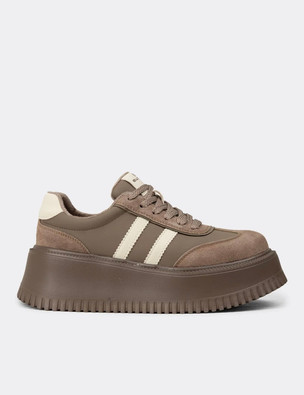minda model 6 cm platform detaylı yeni sezon spor ayakkabı KAHVE