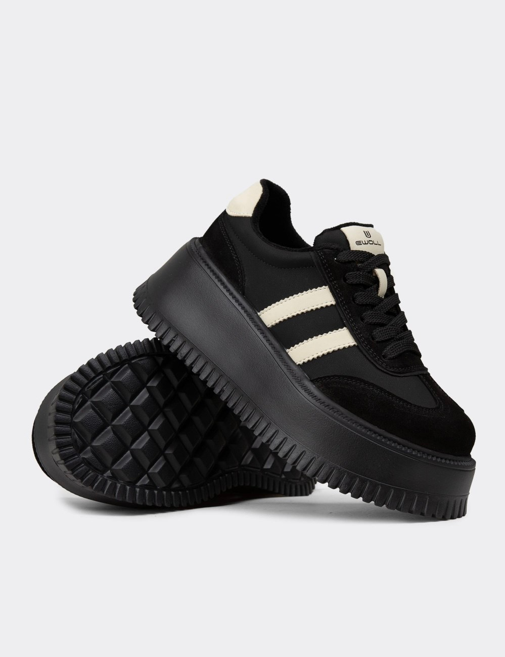 minda model 6 cm platform detaylı yeni sezon spor ayakkabı SIYAH