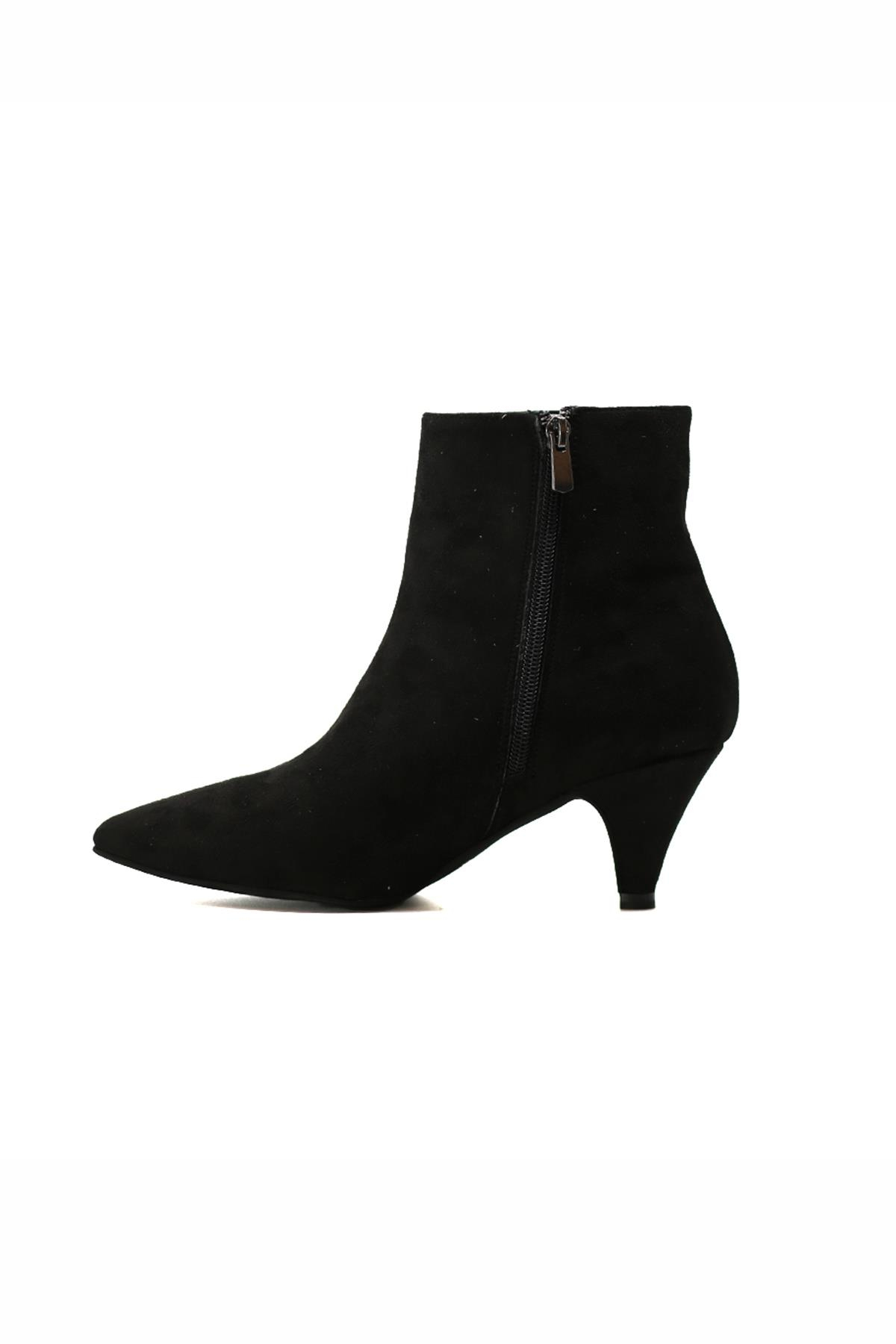 MİNİ 3 CM TOPULU ZARA MODEL BOT SIY.SUET