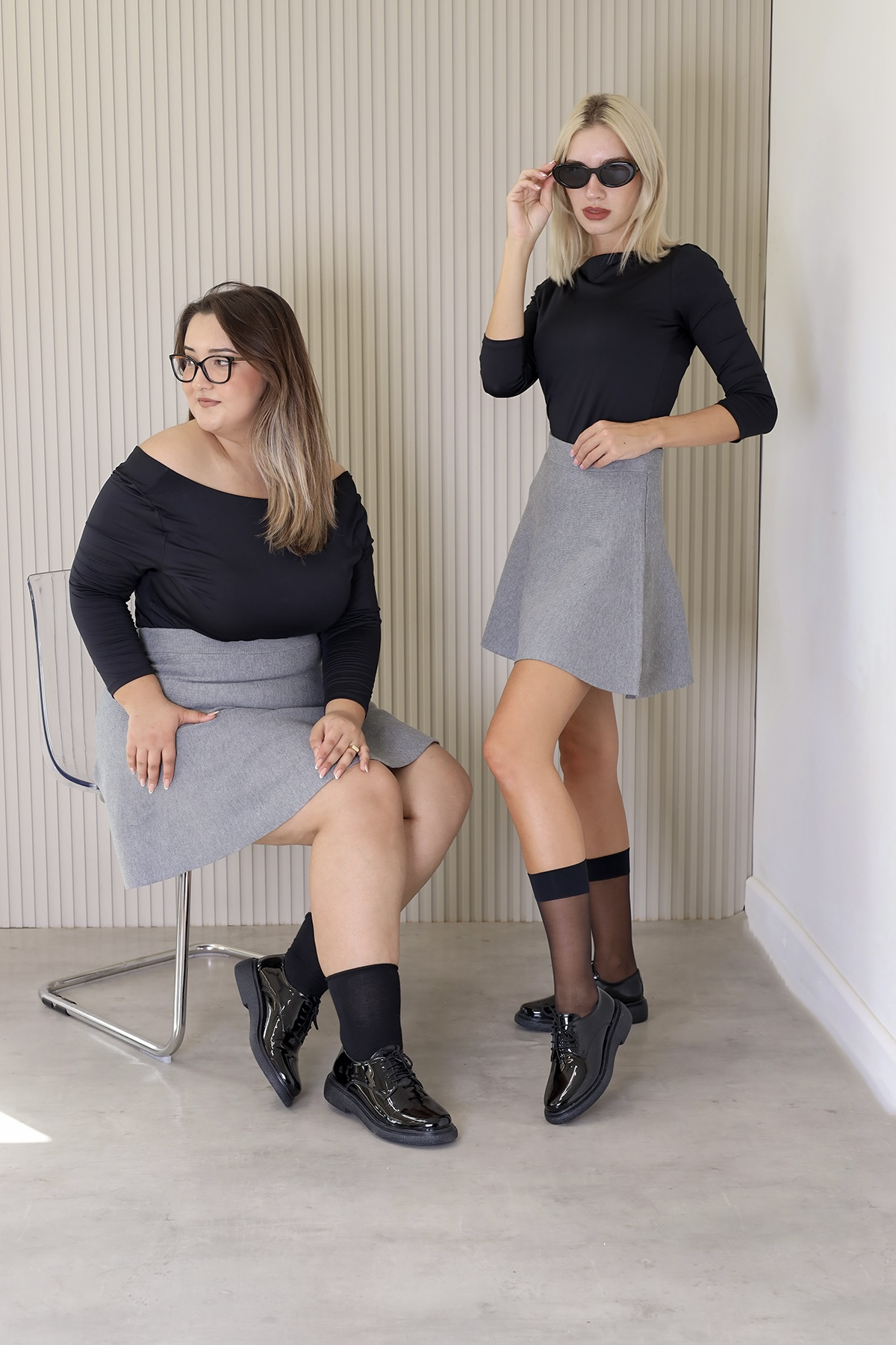 mr1040 model 3 cm topuklu loafer bağcık detaylı  ayakkabı SIY.RUGAN