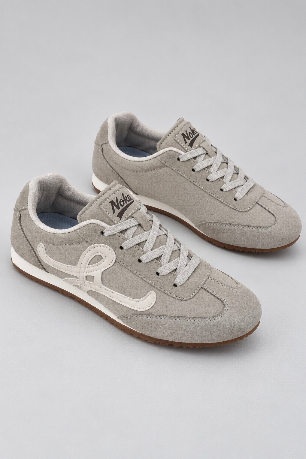 nalya model 2 cm tabanlı yeni sezon orjinal deri spor ayakkabı BEJ