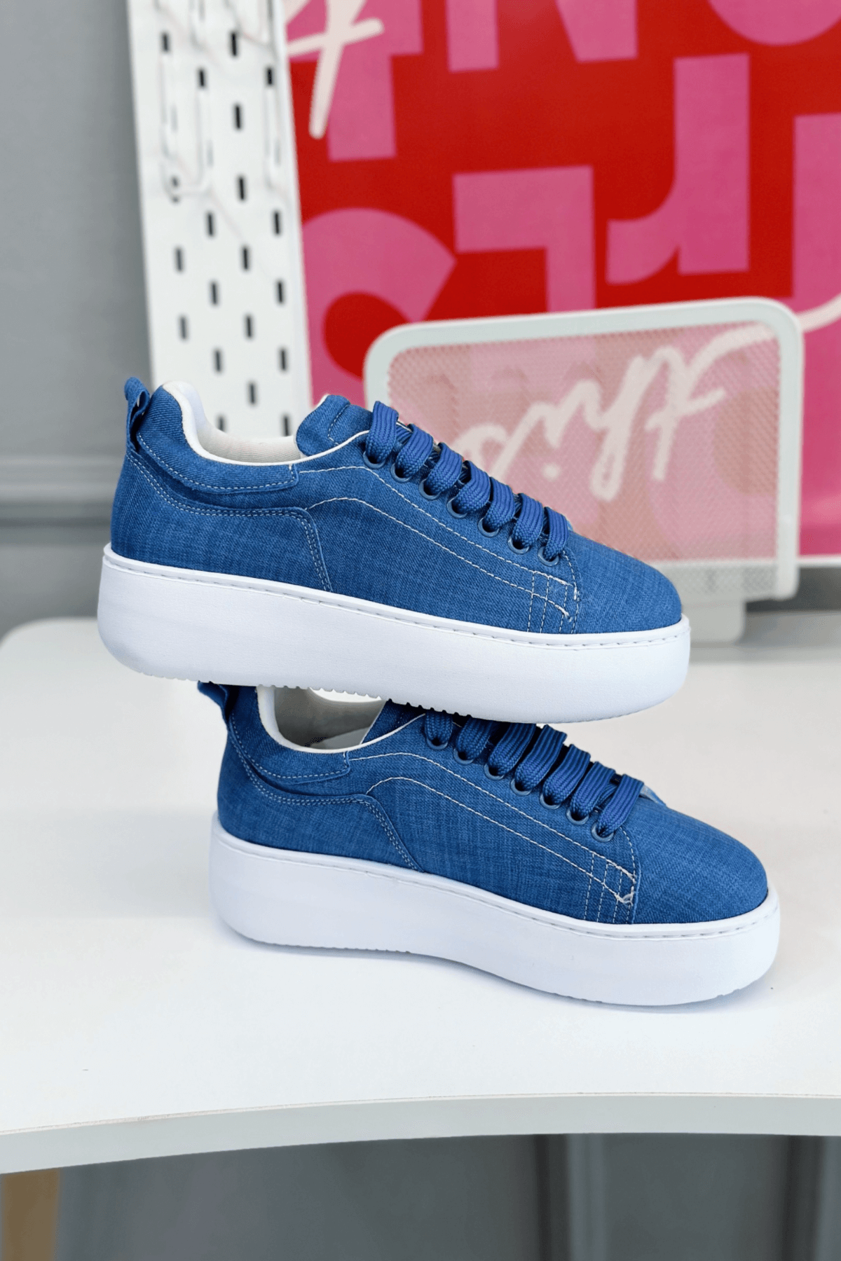 P4002 MODEL KALIN TABAN 4 CM YENİ SEZON SPOR AYAKKABI KOT