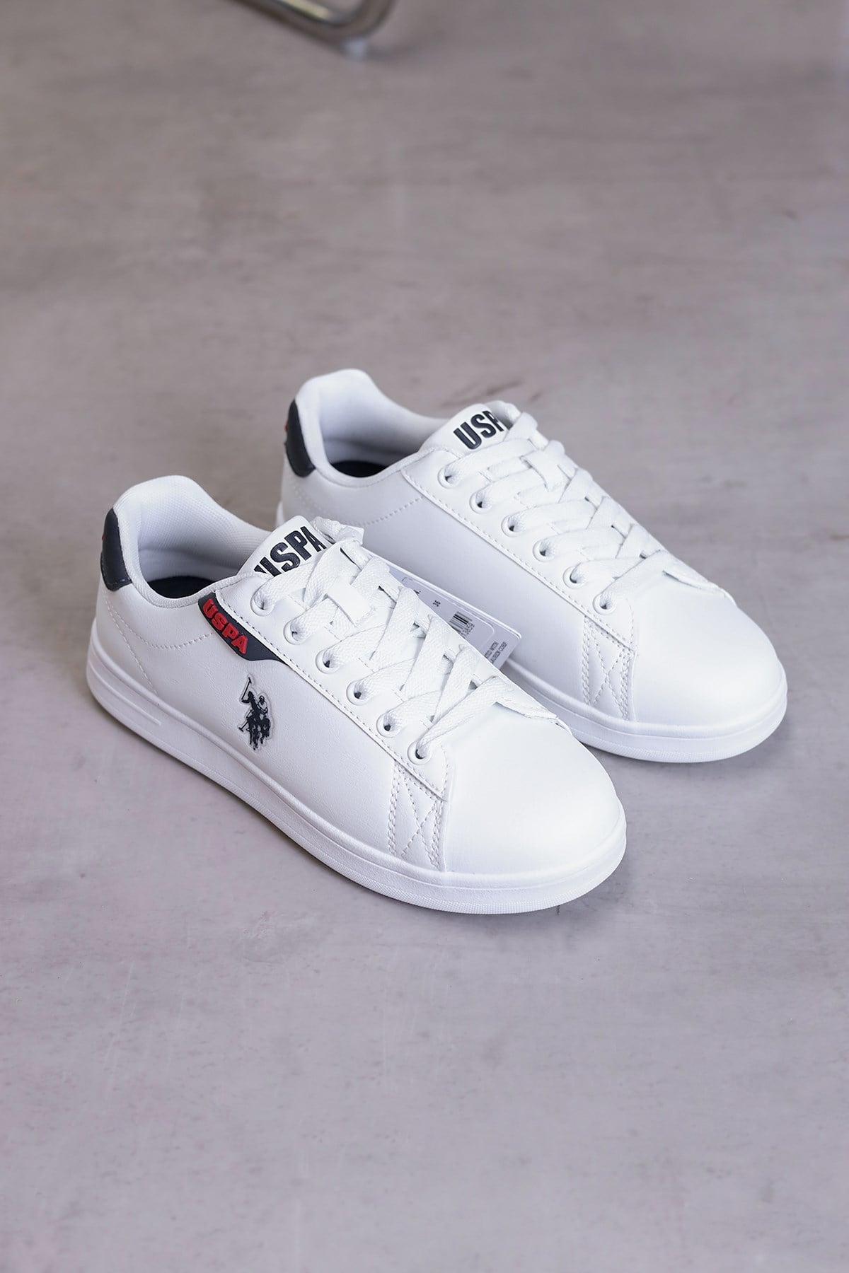 p8217-polo  model 3 cm tabanlı orjinal spor ayakkabı BEYAZ