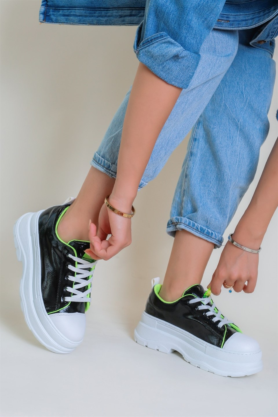 Peo Kalin Taban Convers Spor Ayakkabi Siy.rugan