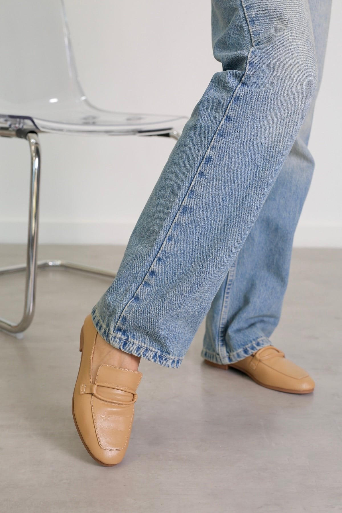 PİLLOW MODEL GERÇEK ORJİNAL DERİ BABET LOAFER NUT