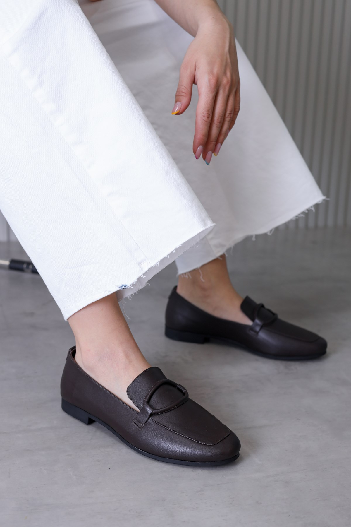 PİLLOW MODEL GERÇEK ORJİNAL DERİ BABET LOAFER KAHVE