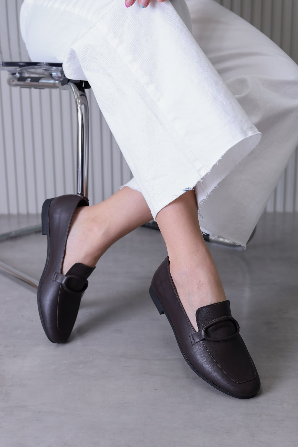 PİLLOW MODEL GERÇEK ORJİNAL DERİ BABET LOAFER KAHVE