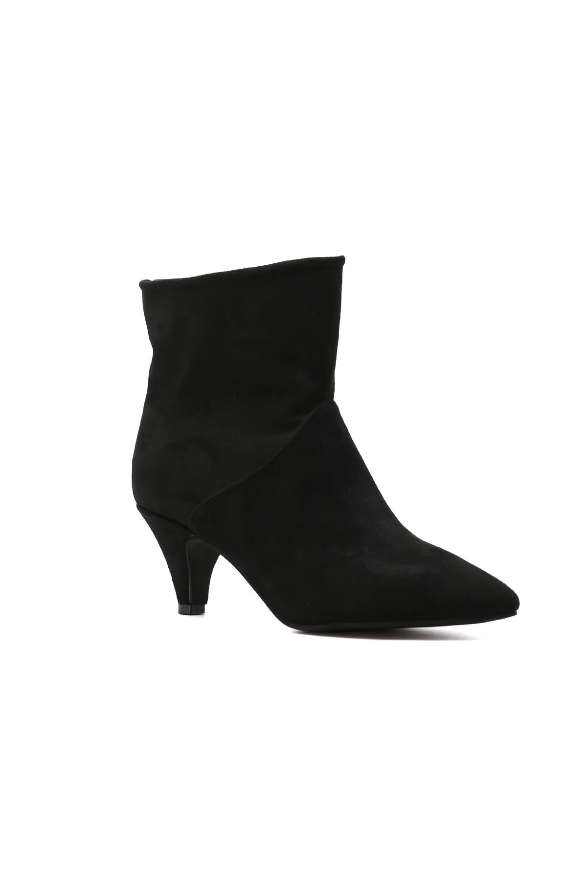 Poli̇na 3 Cm Topuklu Zara Model Kisa Bot Siy.suet