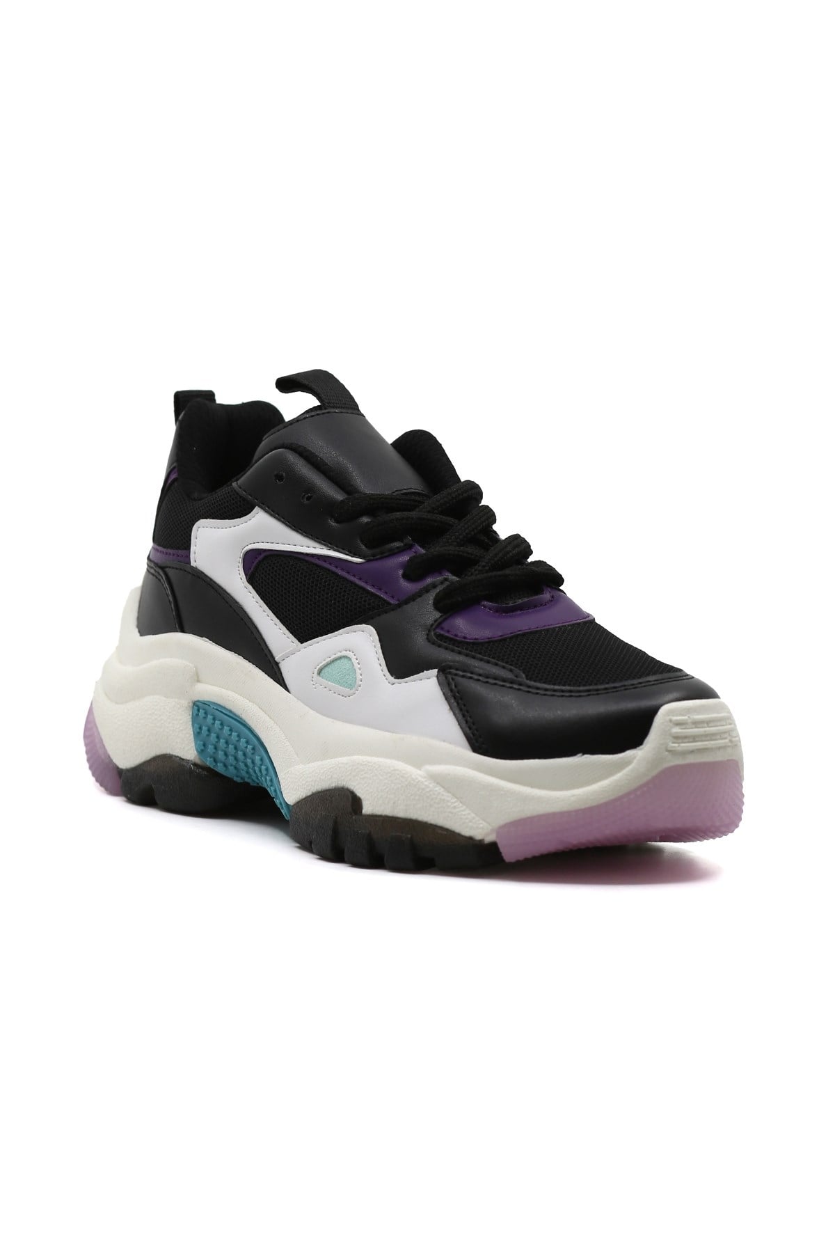 Poti̇n 5 Cm Tabanli Yeni̇ Sezon Sneakers Spor Ayakkabi Siyah