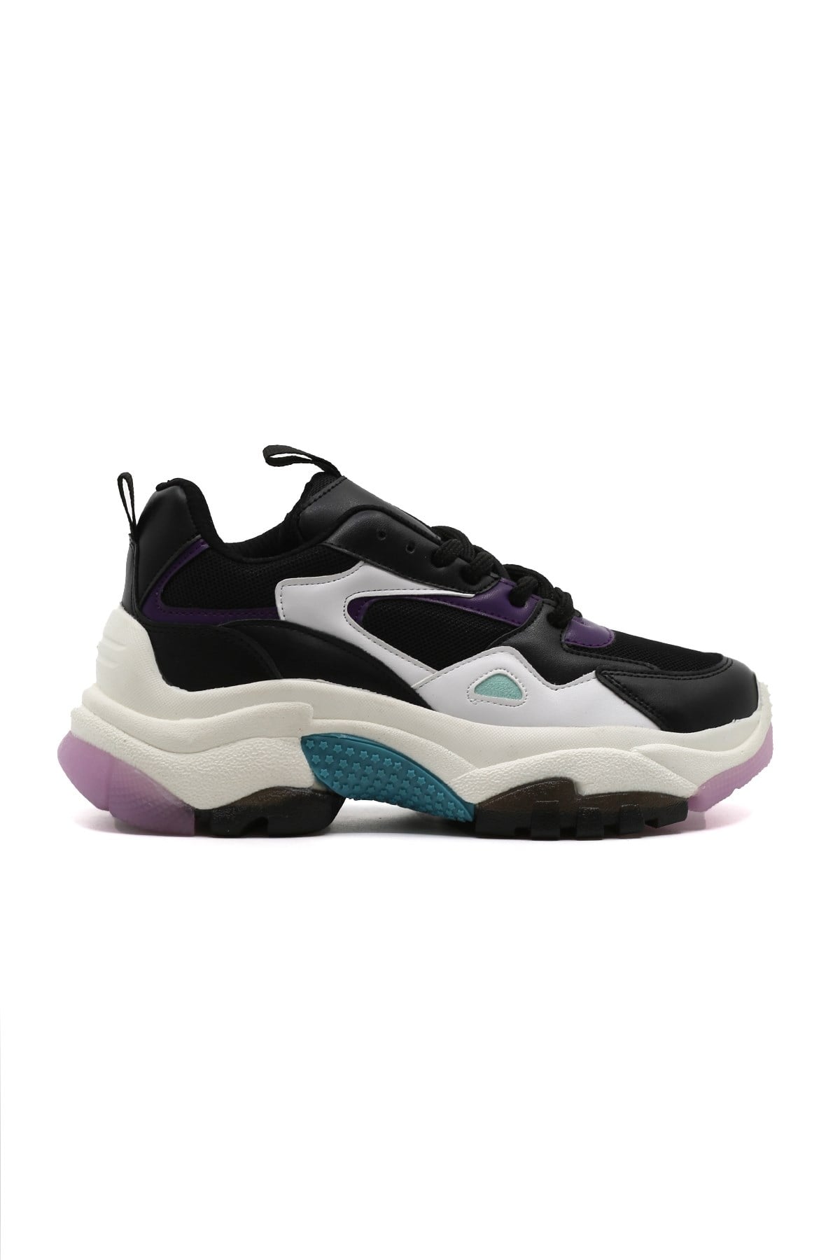 Poti̇n 5 Cm Tabanli Yeni̇ Sezon Sneakers Spor Ayakkabi Siyah