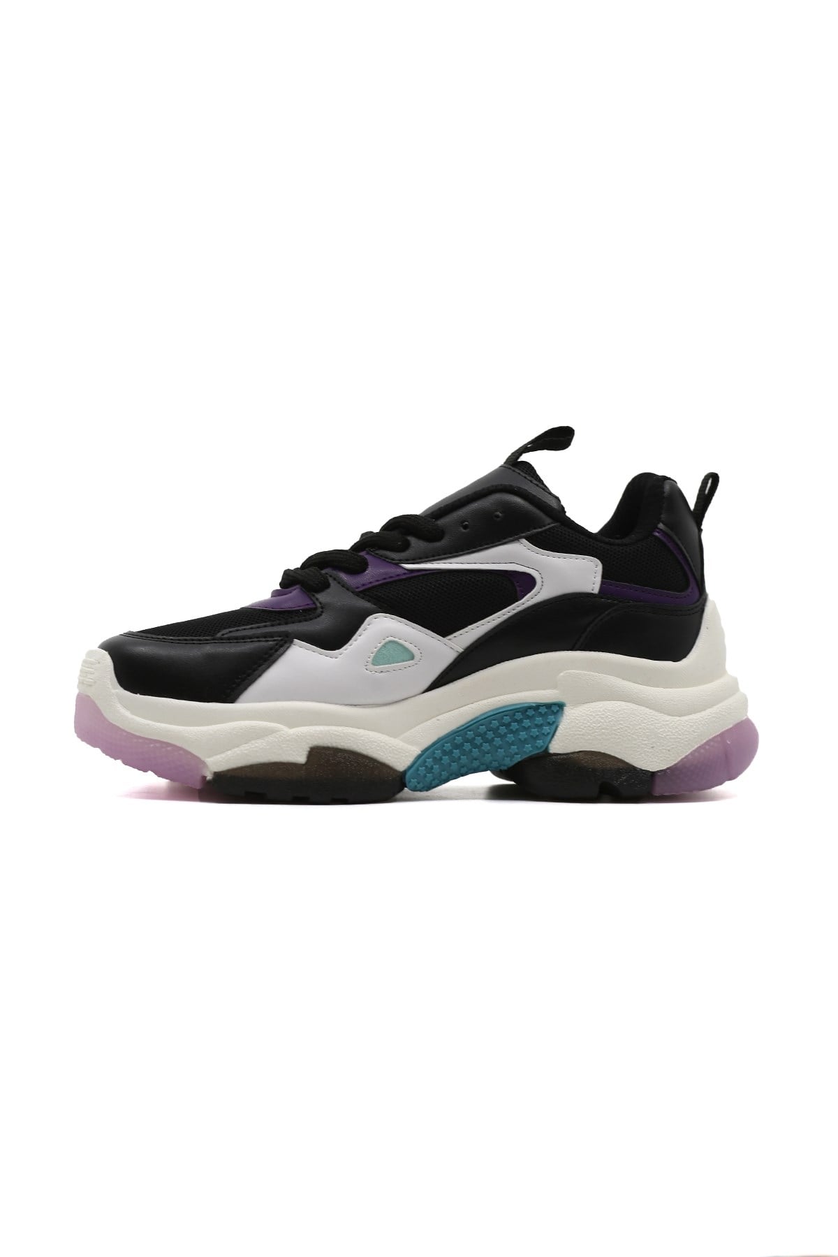 Poti̇n 5 Cm Tabanli Yeni̇ Sezon Sneakers Spor Ayakkabi Siyah