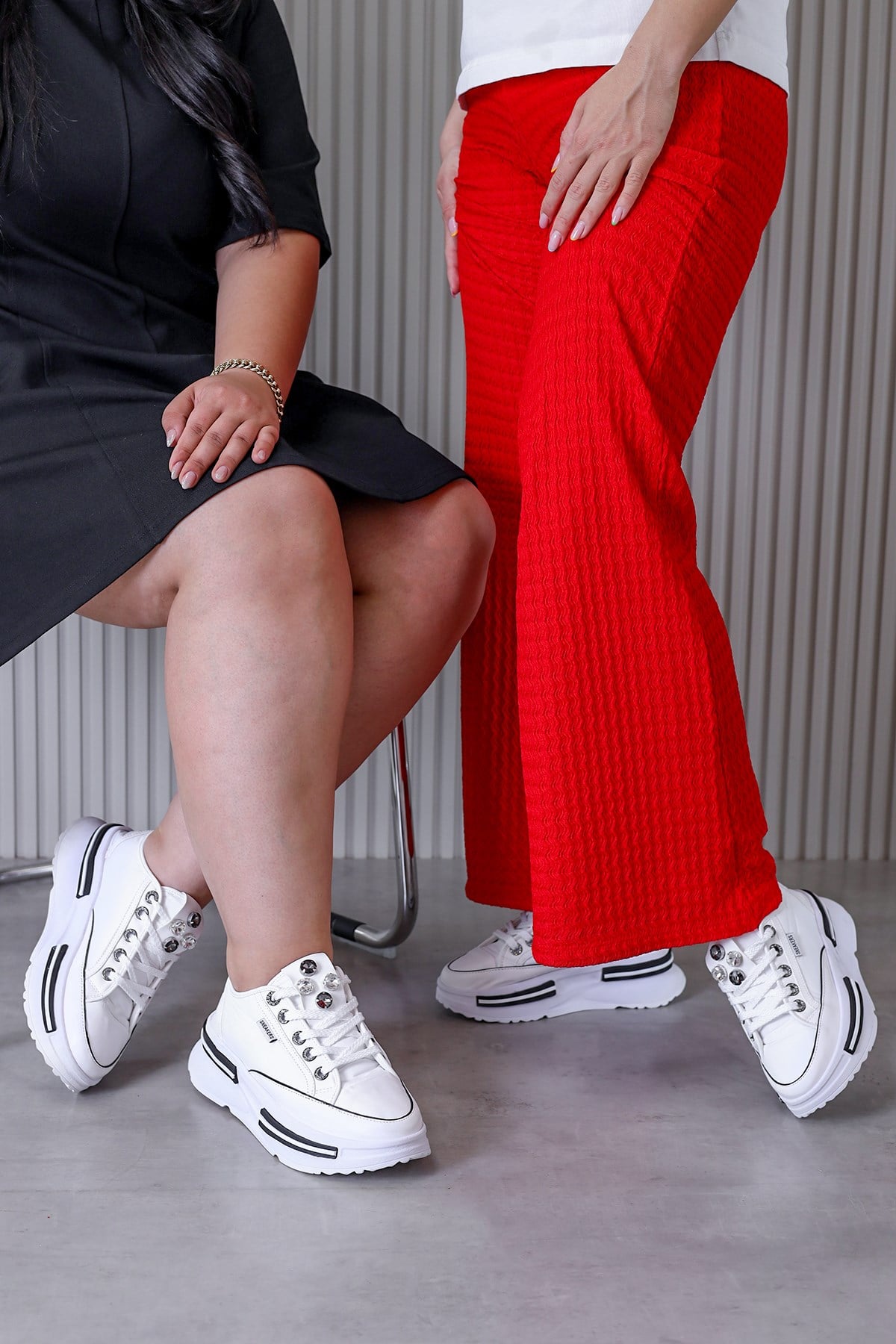 pr172 model 5 cm tabanlı yeni sezon spor ayakkabı BEYAZ