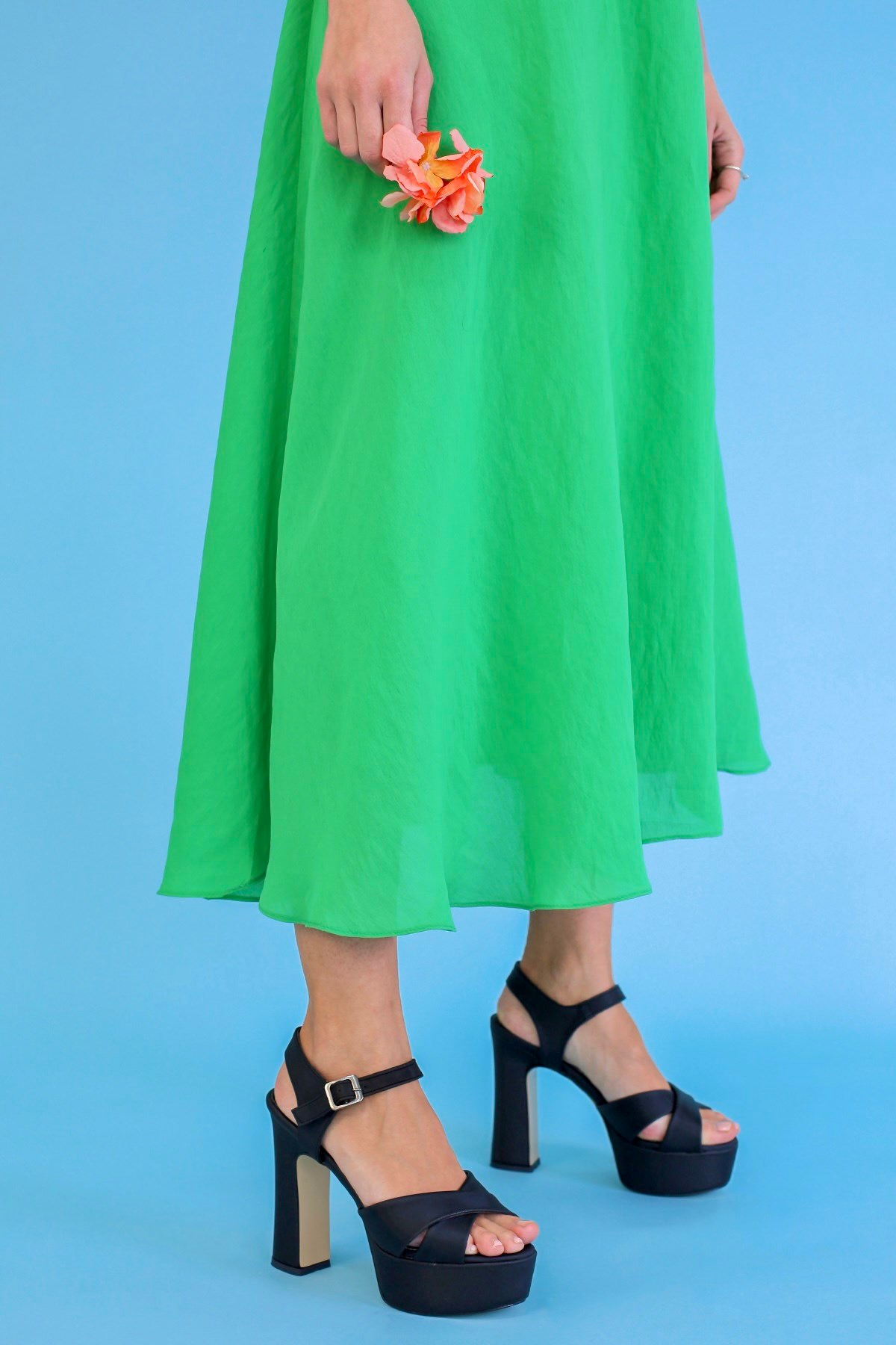RAVEL  MODEL 14 CM PLATFORM TOPUK YENİ SEZON TOPUKLU AYAKKABI SIYAH