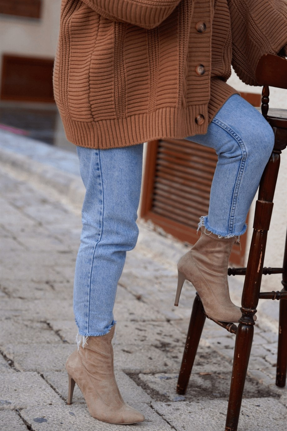 Rona Model Sitreç 10 Cm Topuklu Bot Ten.suet
