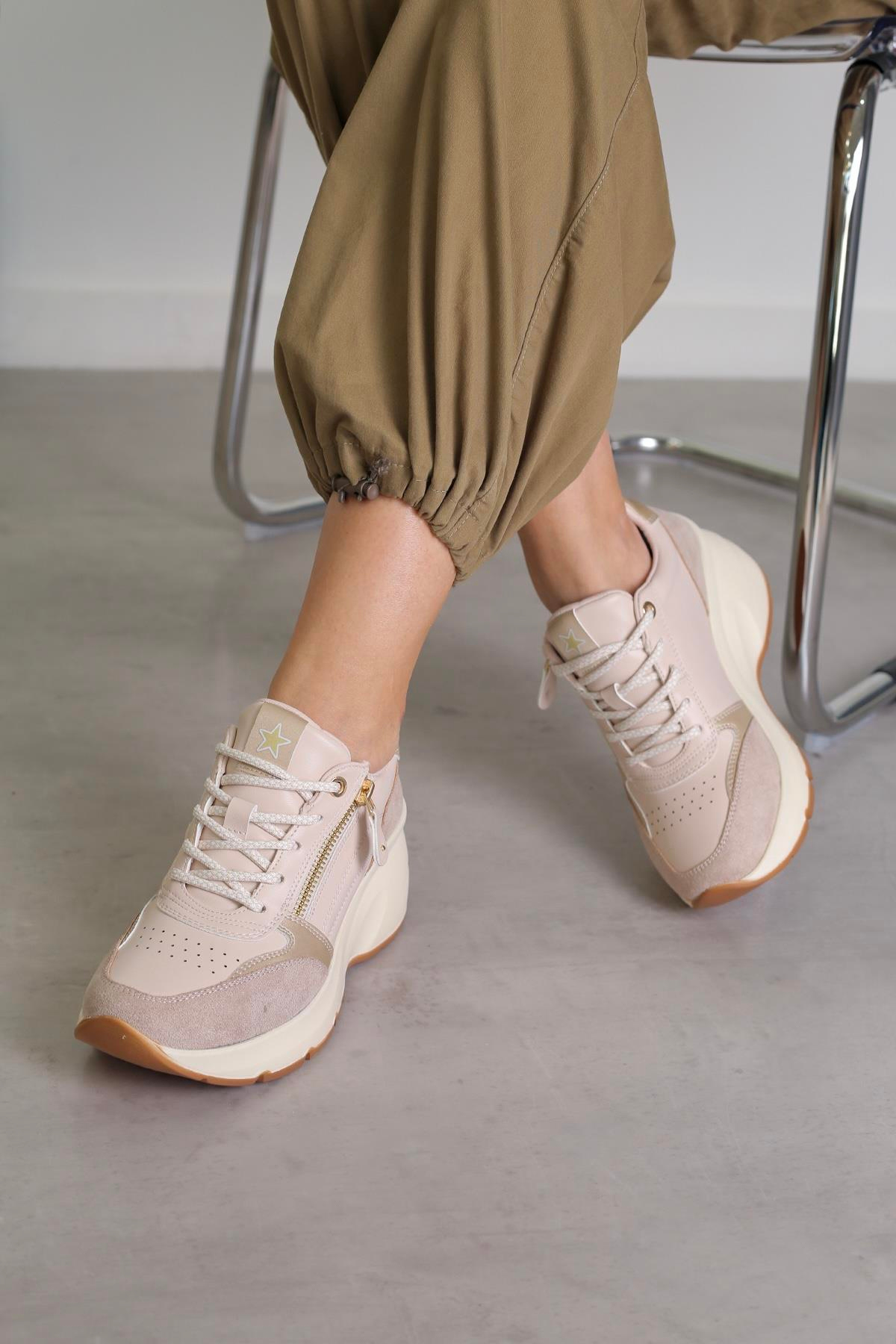 S62159 MODEL 8 CM DOLGU TABAN SPOR AYAKAKBI TEN.SUET