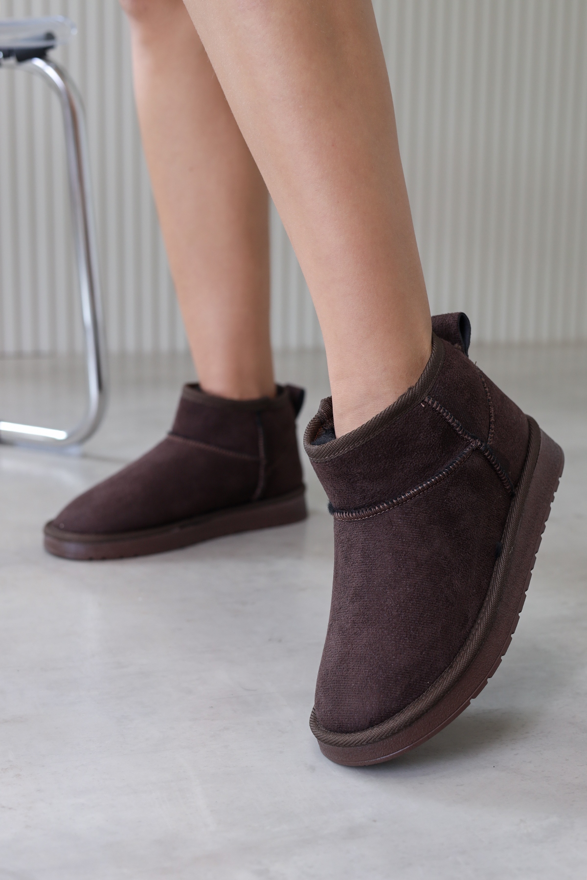 st1075  model 2  cm tabanlı yeni sezon kısa bot KAHVE