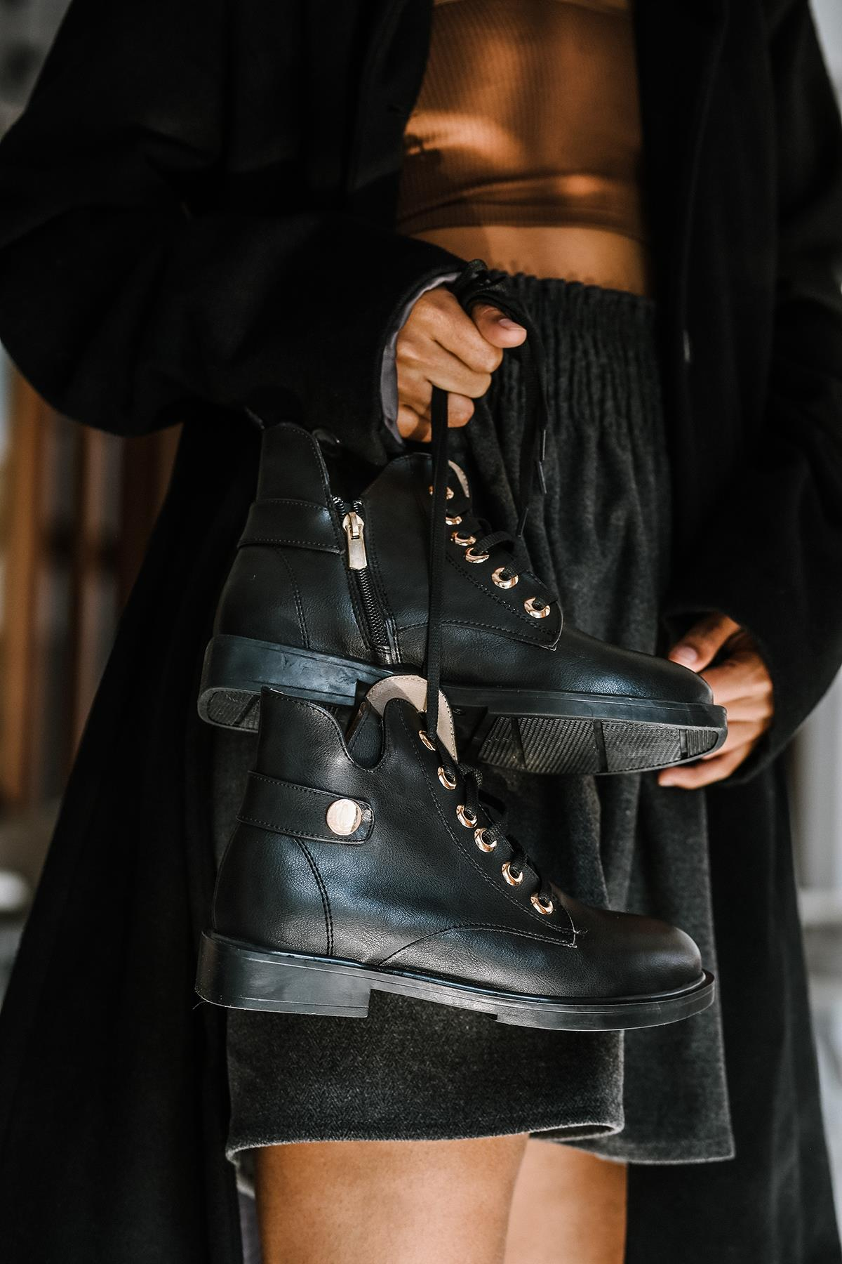 Tasha Yeni̇ Sezon Zara Model Bot Siyah