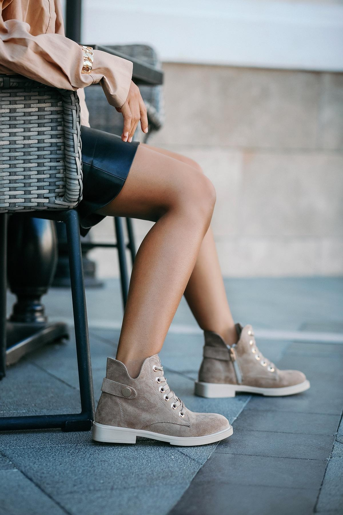 Tasha Yeni̇ Sezon Zara Model Bot Vizon Suet