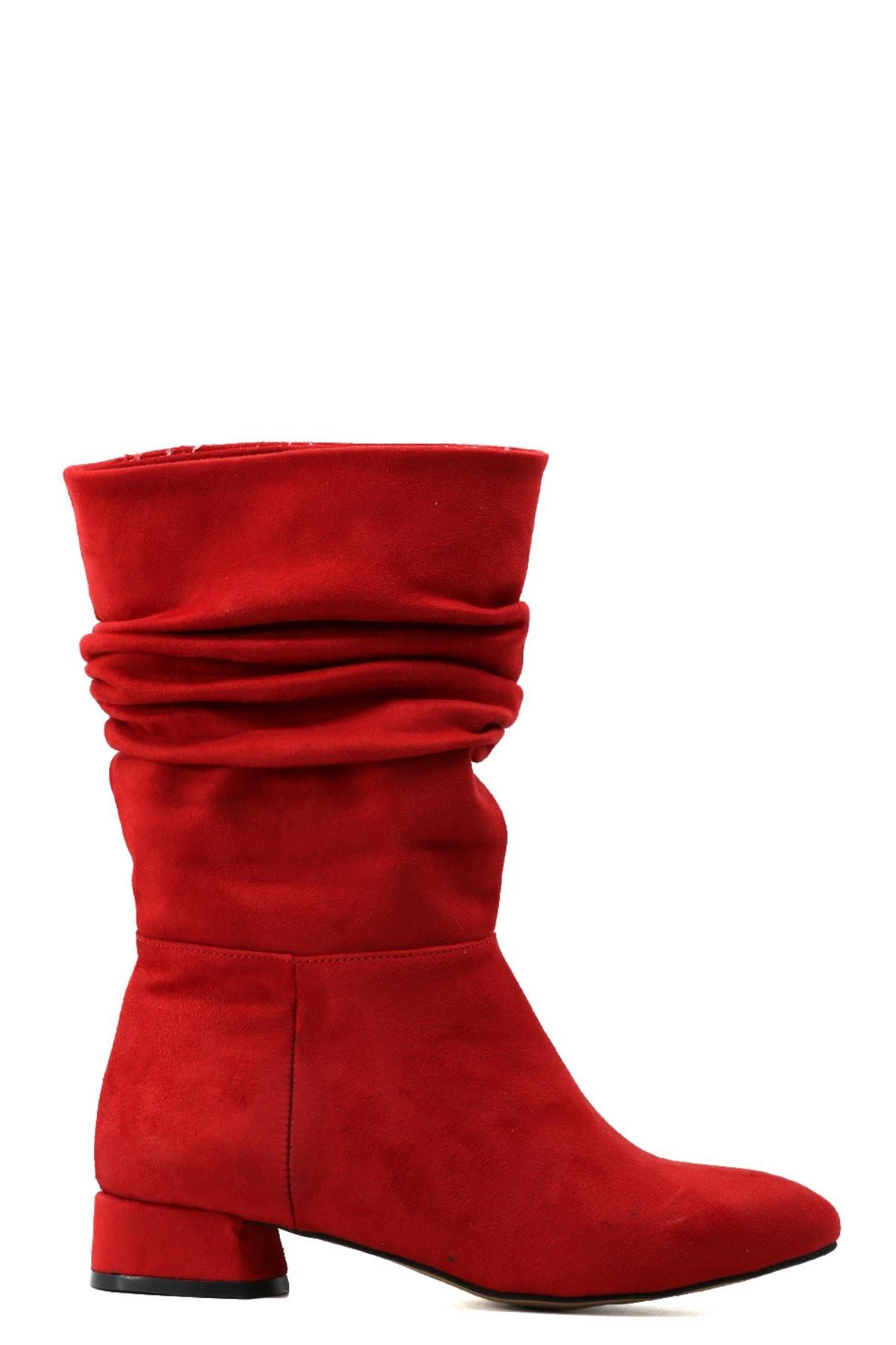 TERESA MODEL 3 CM TOPUKLU YENİ SEZON KISA BOT KIR.SUET