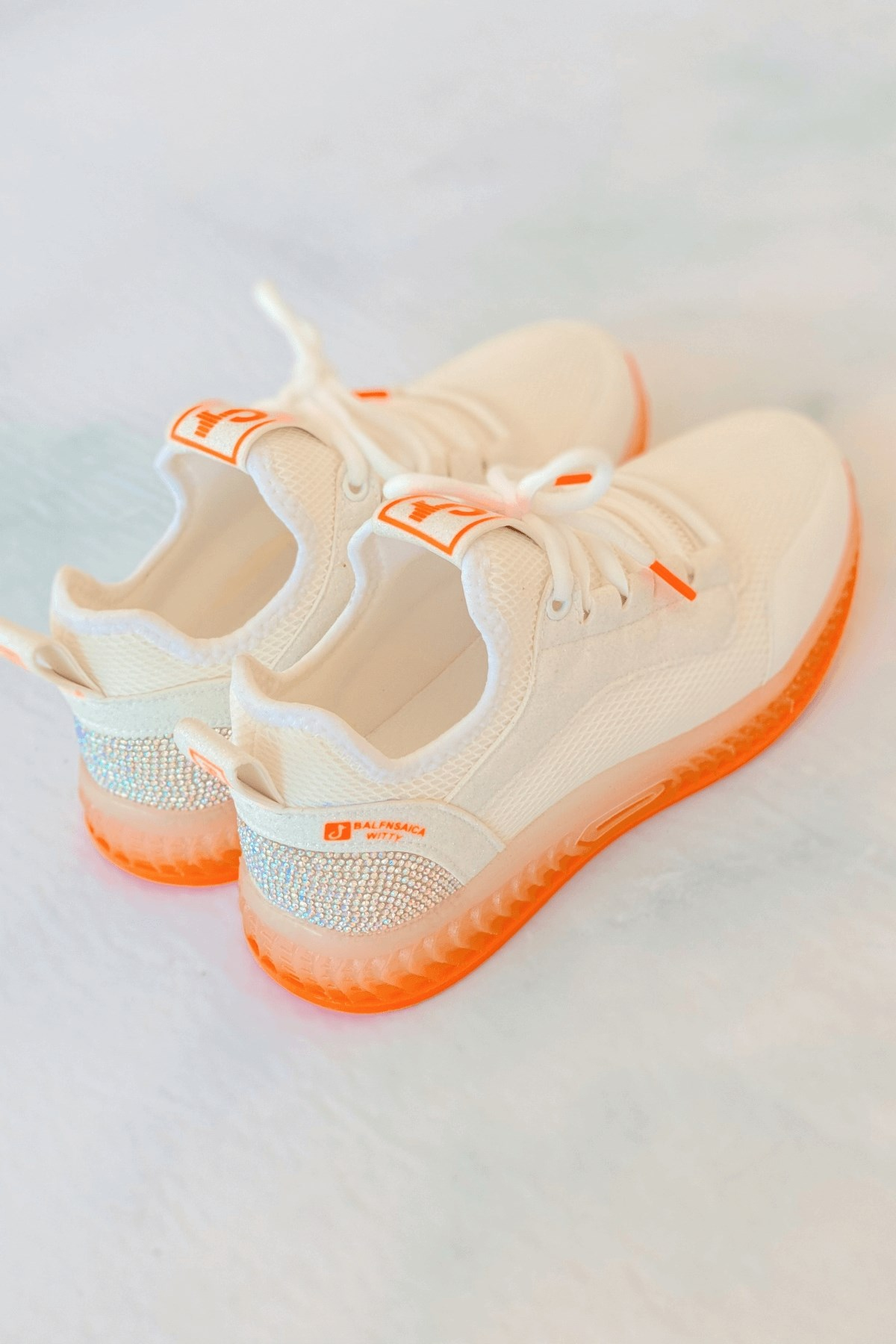 Tiktok Yeni Sezon Taş Detayli Sneakers Spor Ayakkabi Beyaz