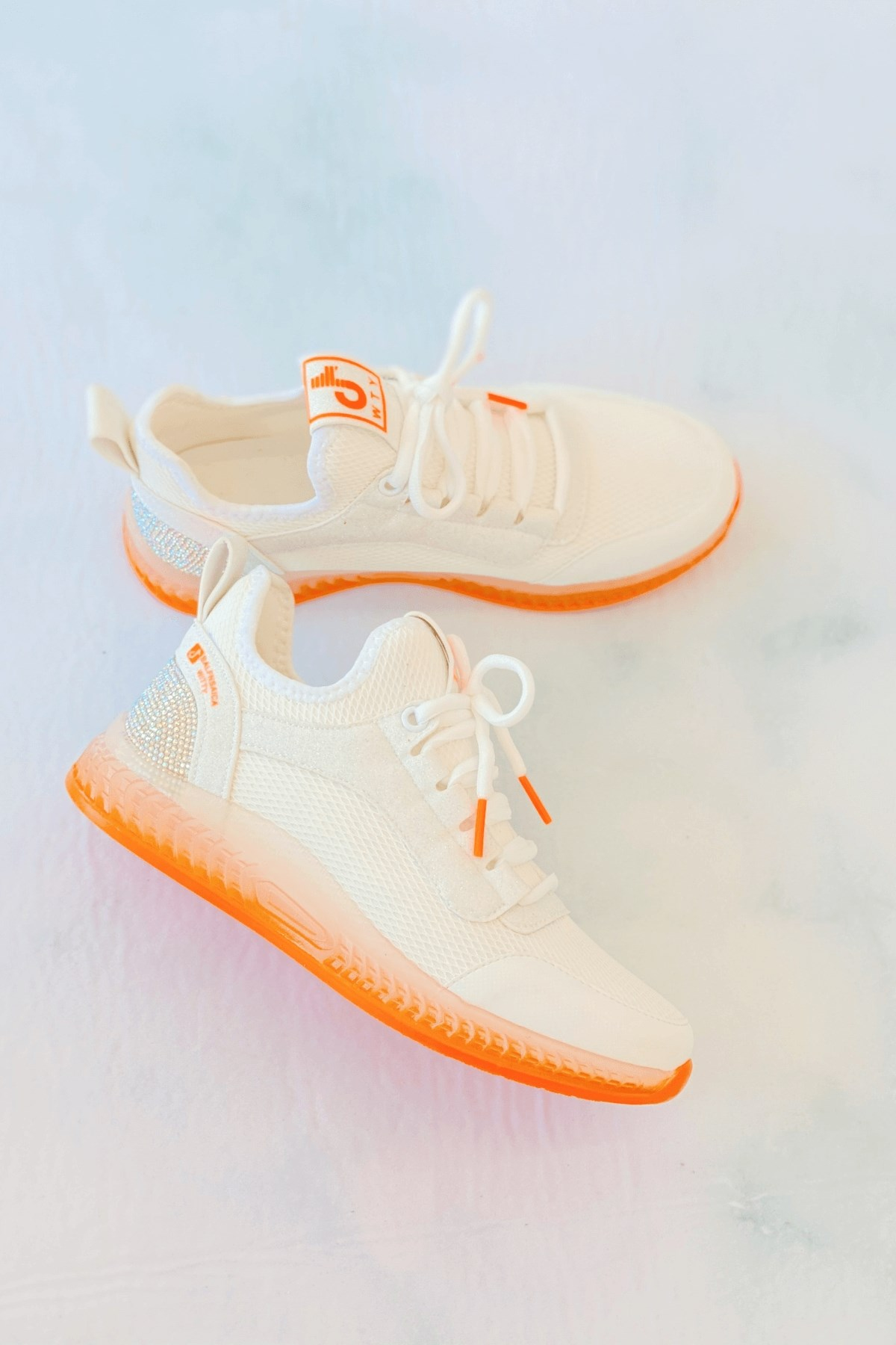 Tiktok Yeni Sezon Taş Detayli Sneakers Spor Ayakkabi Beyaz