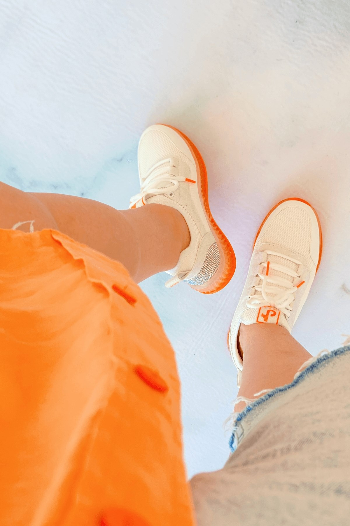 Tiktok Yeni Sezon Taş Detayli Sneakers Spor Ayakkabi Beyaz