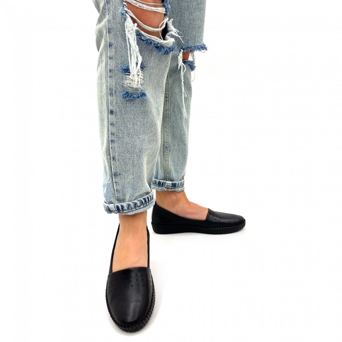 Tito Model Ortopedik Taban Orjinal Deri Babet Siyah