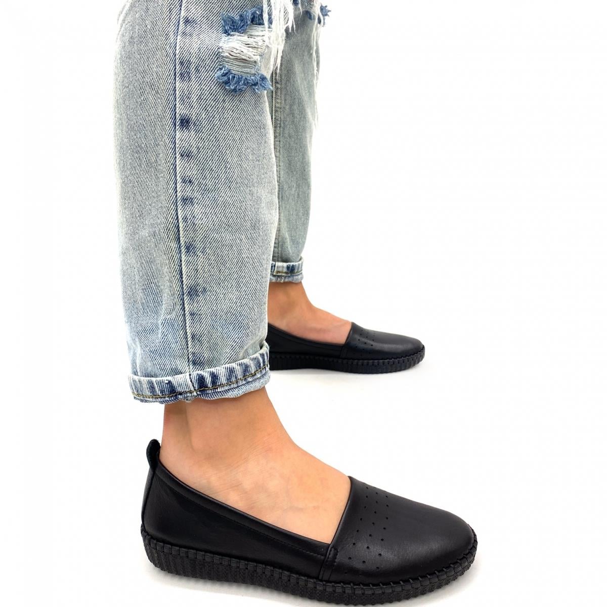 Tito Model Ortopedik Taban Orjinal Deri Babet Siyah