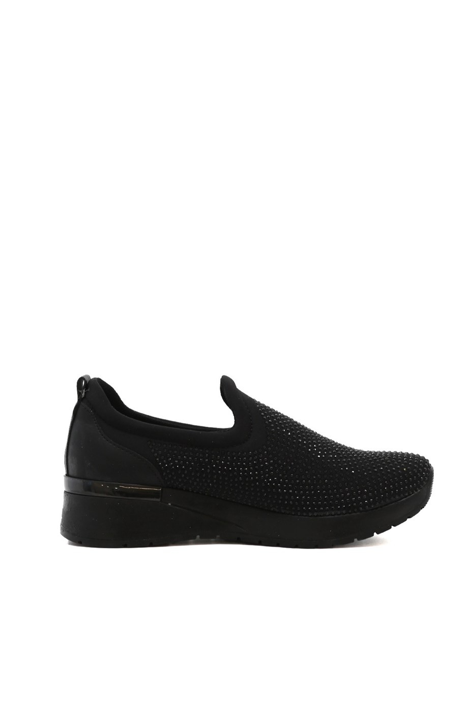 Vals 3 Cm Tabanli Taş Detayli Yeni̇ Sezon Sneakers Spor Ayakkabi Siyah
