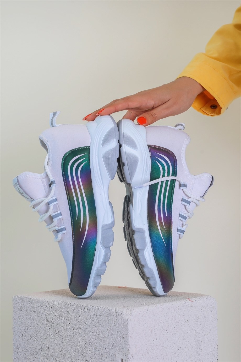 Wood Model Yeni Sezon Sneakers Spor Ayakkabi Beyaz