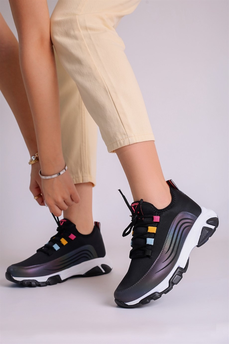 Wood Model Yeni Sezon Sneakers Spor Ayakkabi Siyah