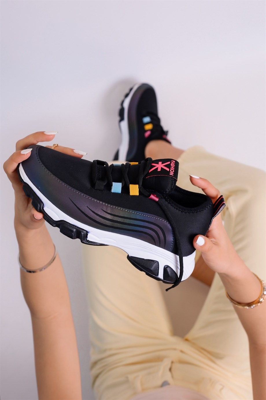 Wood Model Yeni Sezon Sneakers Spor Ayakkabi Siyah