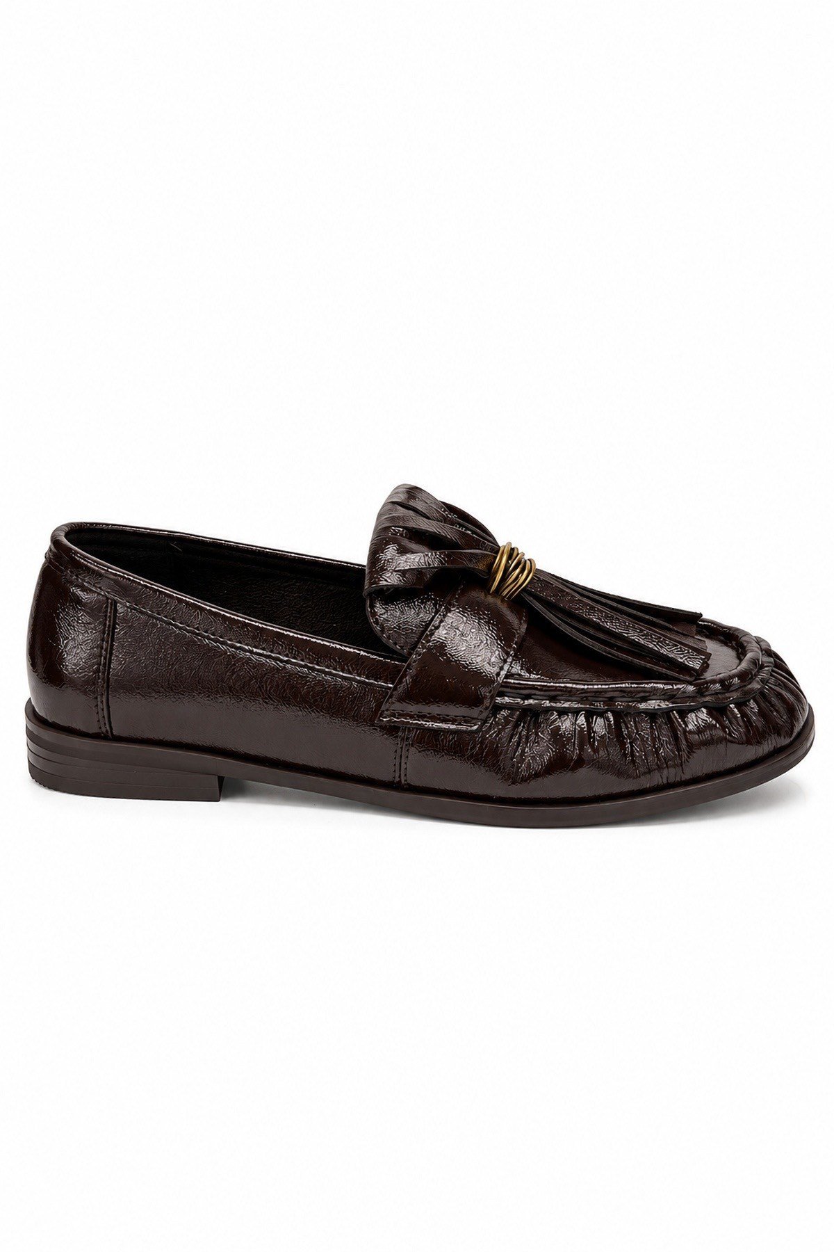 zafira model 1 cm topuklu yeni sezon loafer babet KHVE.KRSK