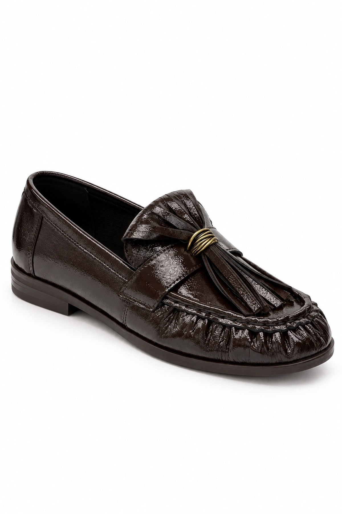 zafira model 1 cm topuklu yeni sezon loafer babet KHVE.KRSK