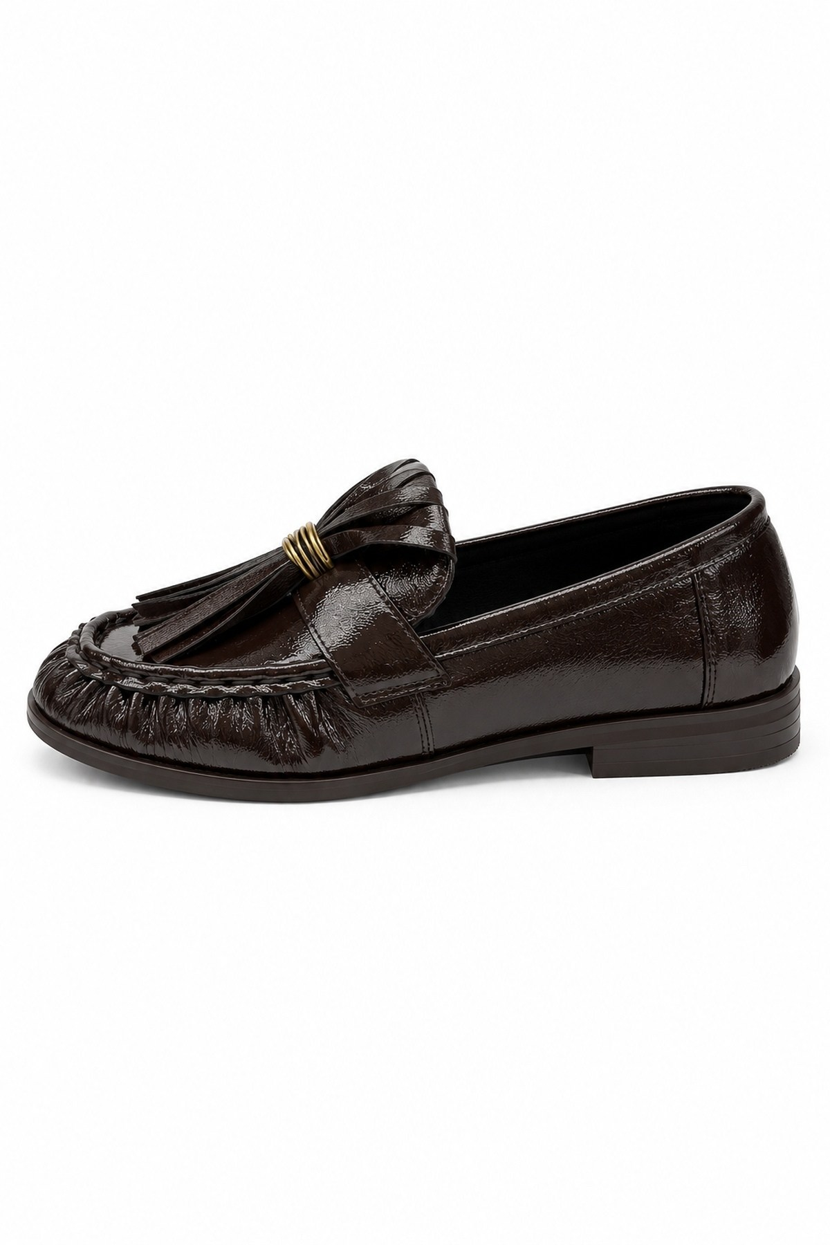 zafira model 1 cm topuklu yeni sezon loafer babet KHVE.KRSK