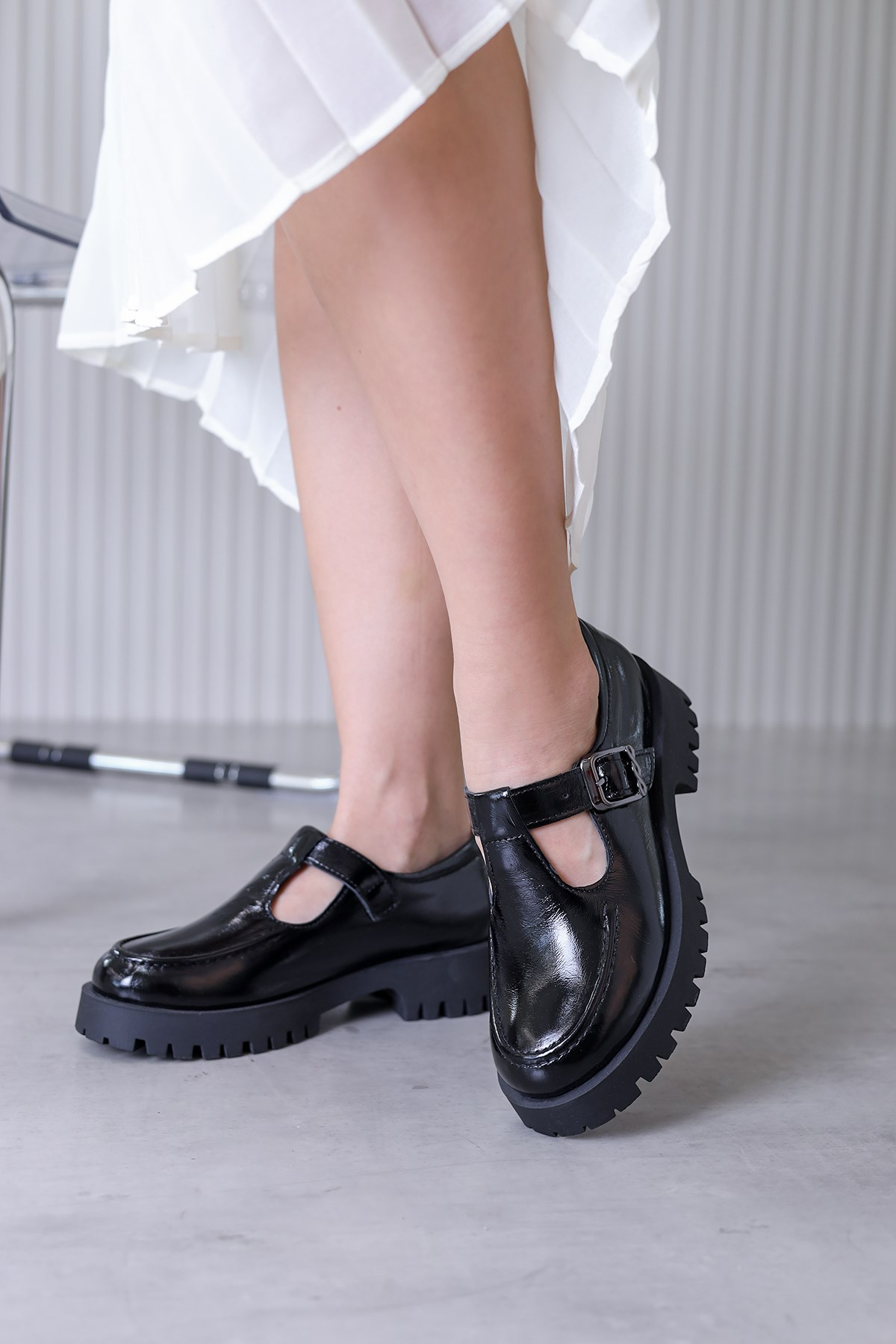 zerbi model 3 cm tabanlı yeni sezon loafer babet SIY.RUGAN