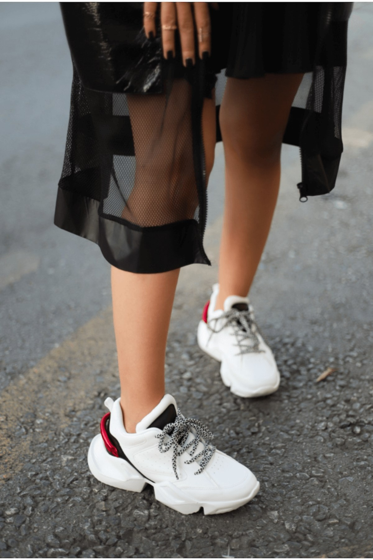 Zoe Model 5Cm Tabanli Sneakers Bey.siy