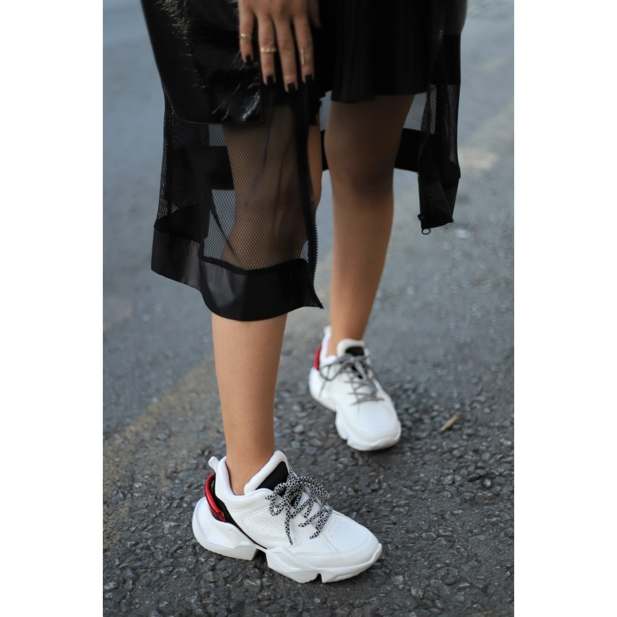 Zoe Model 5Cm Tabanli Sneakers Bey.siy
