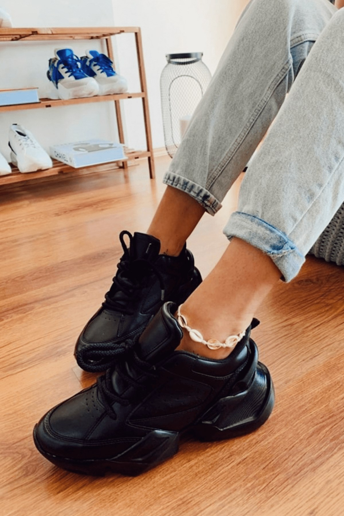 Zoe Model 5Cm Tabanli Sneakers Kömür