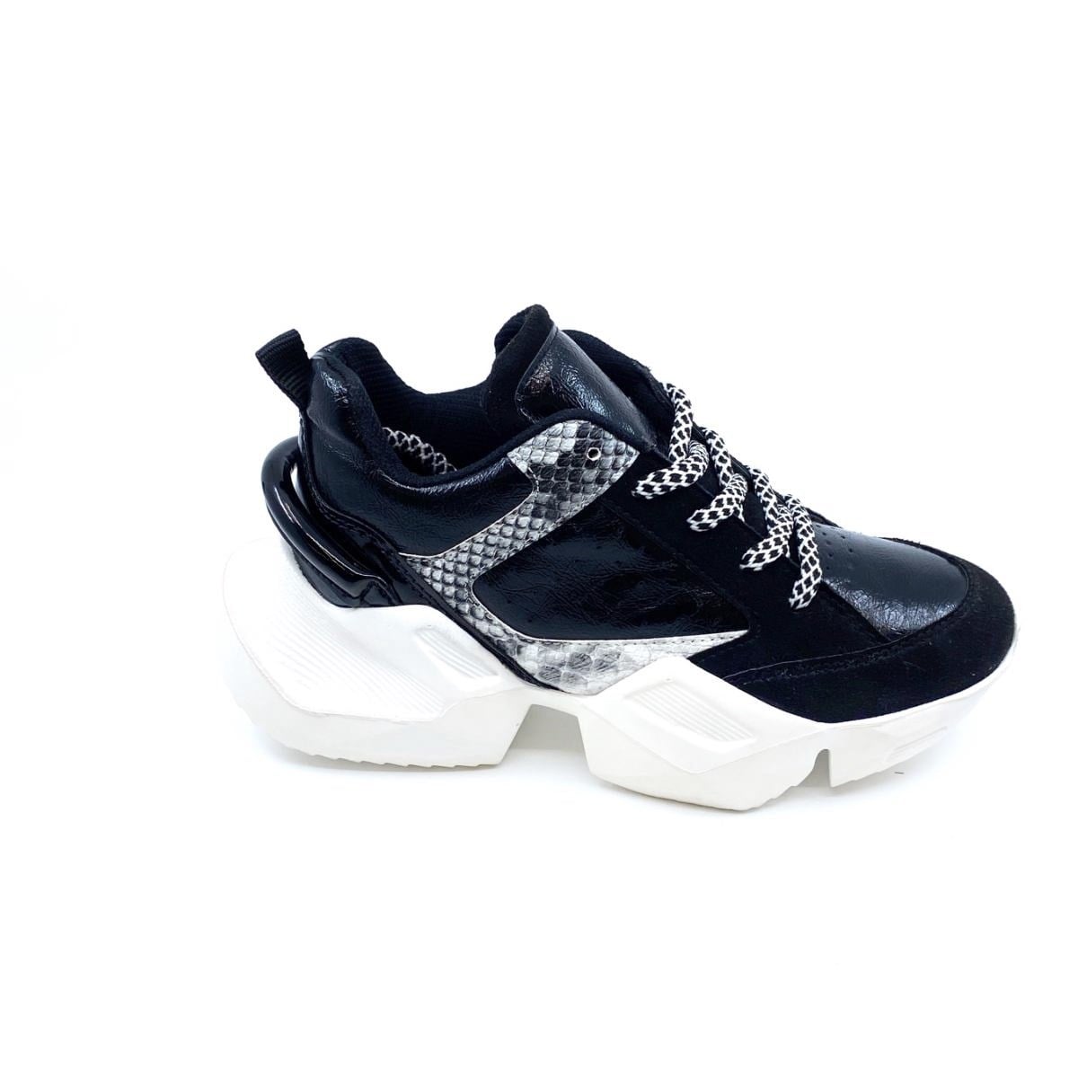 Zoe Model 5Cm Tabanli Sneakers Siy.suet
