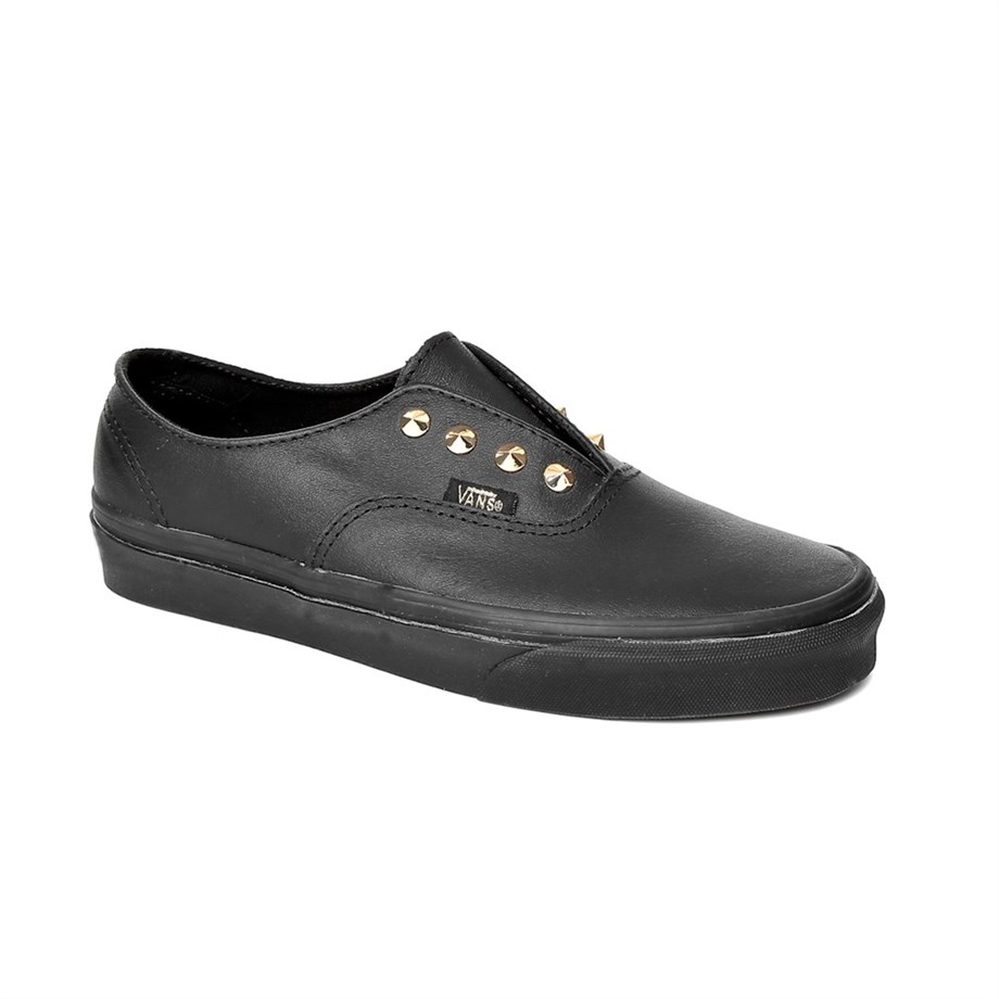 Vans SİYAH Kadın Slip On - Bağcıksız VZSKI3P AUTHENTIC GORE (STUDS) LEATHER-BLACK