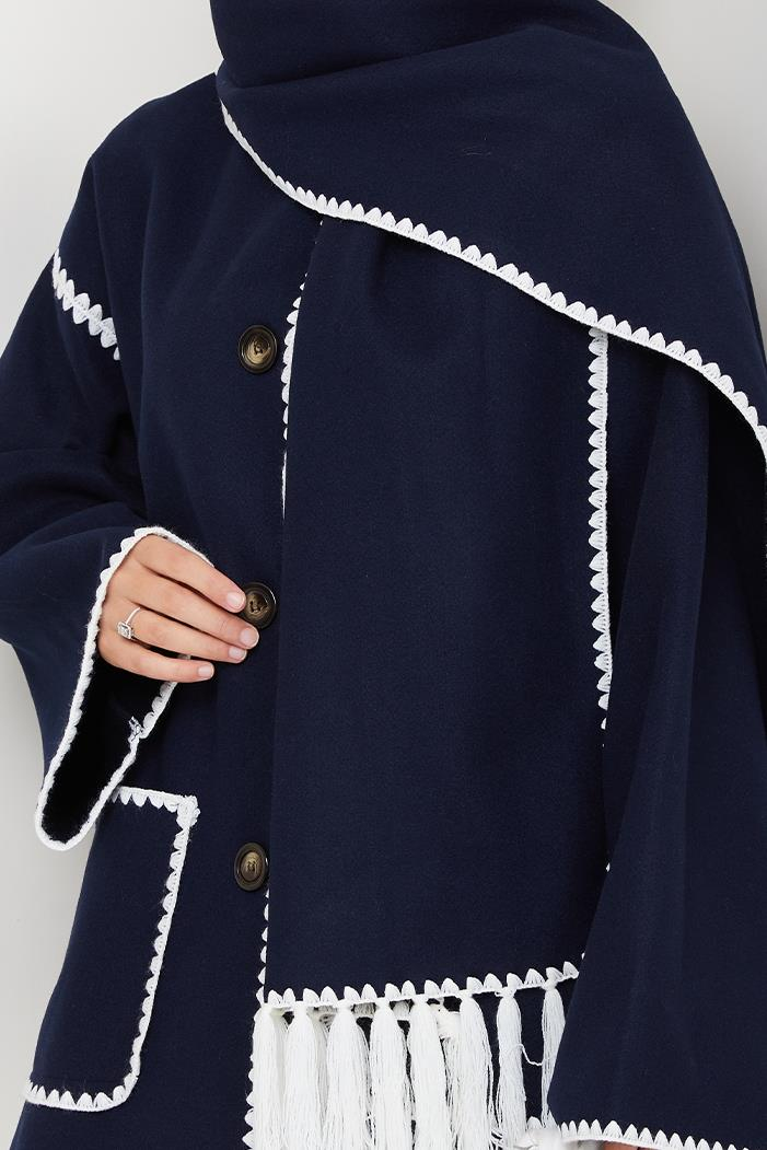 Ahen Atkılı Kaşe Ceket 1593 - Lacivert