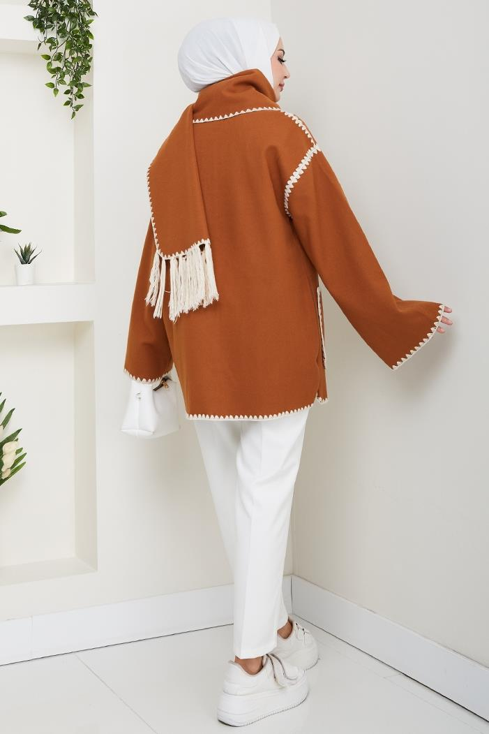 Ahen Atkılı Kaşe Ceket 1593 - Vizon