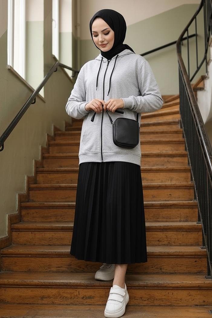 Ahlin Kapüşonlu Sweat 1101 - Gri